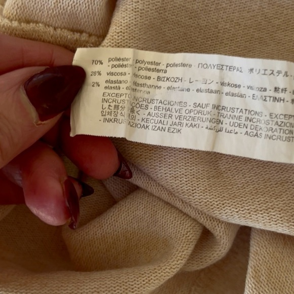 Zara Beige Women's Crew Neck Sweater - Picture 9 of 10
